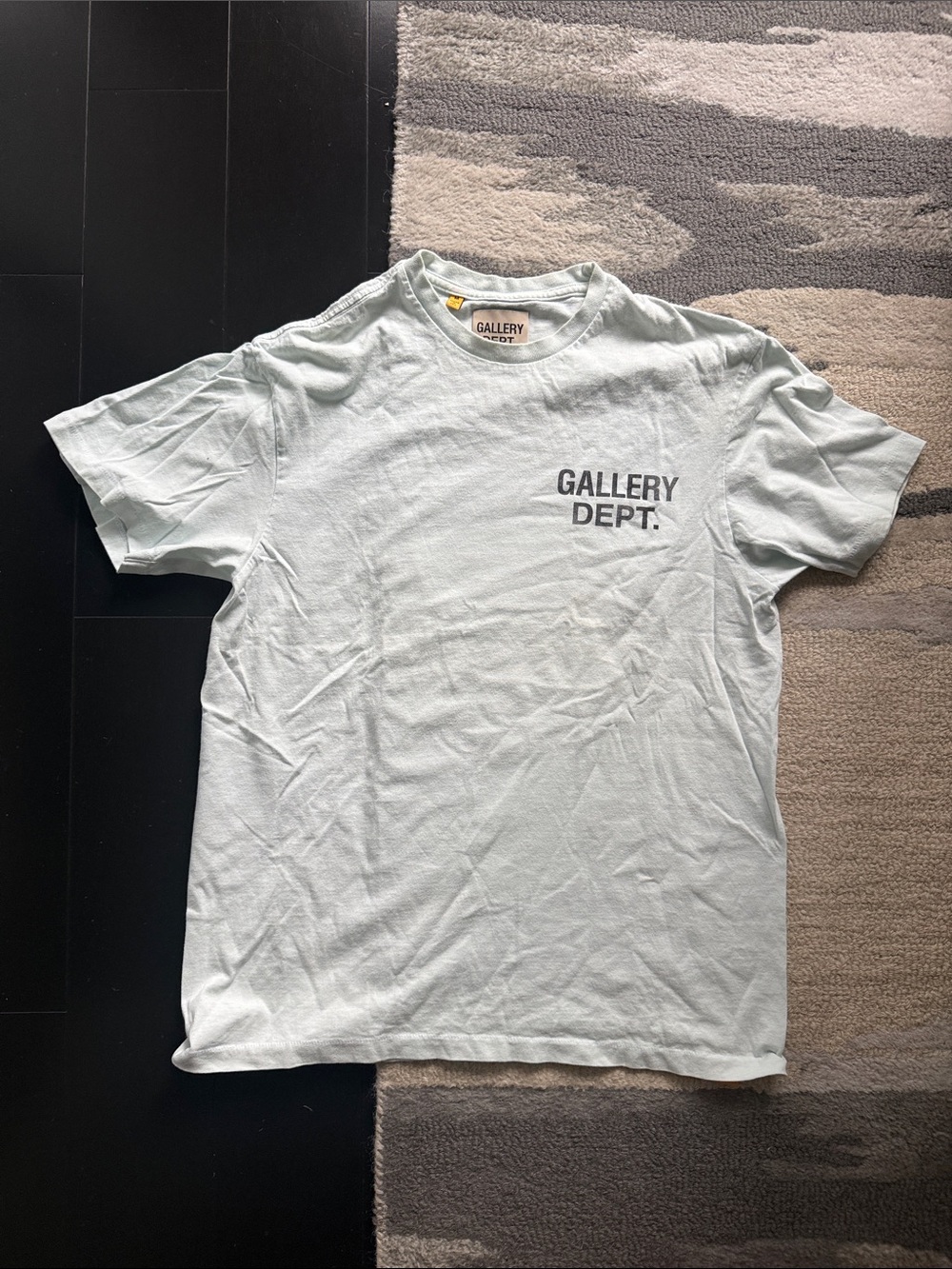 Gallery Dept Light Blue Men’s Short Sleeve Logo Tee M